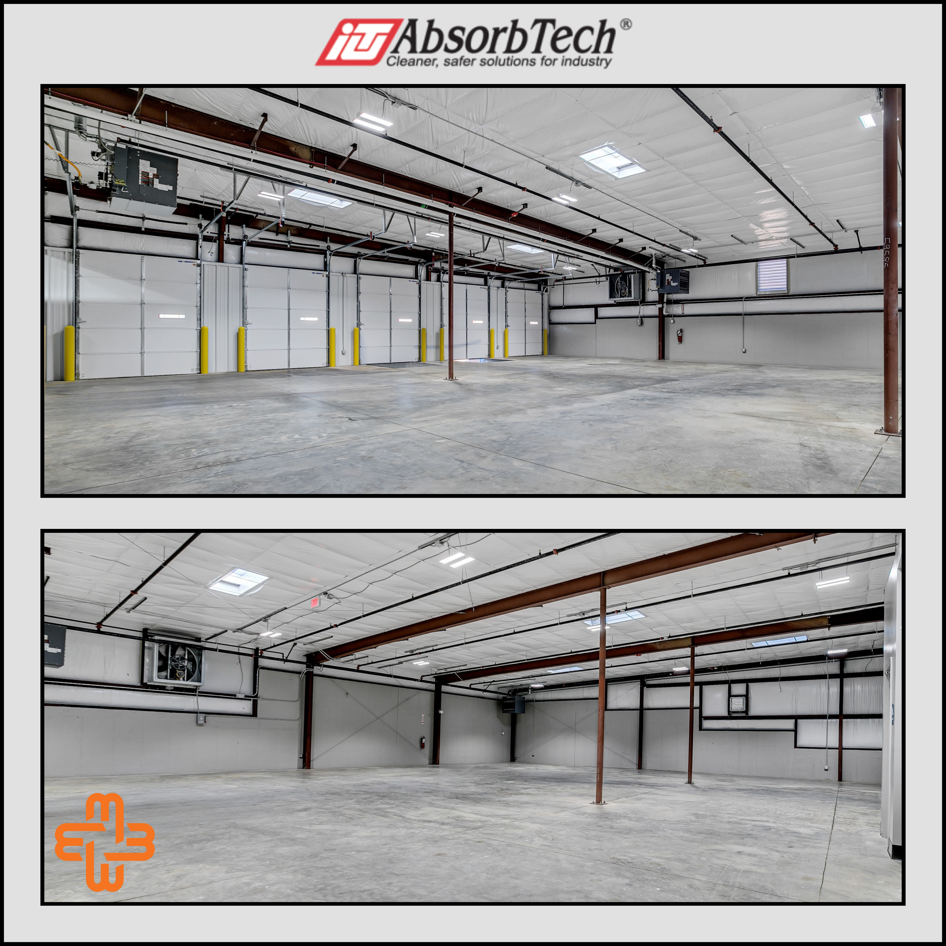 Completing the final touches on the ITU AbsorbTech Industrial Addition